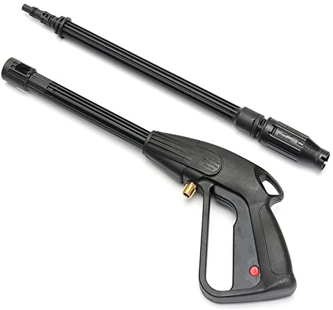 Riloer Pistolet de pulvérisation pour nettoyeur haute pression, 4000 PSI pour voiture, baguette électrique/buse de lance/kit de tuyau
