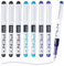 EYEYE Disposable Fountain Pens, 8 Pack 3 Colours Fine Point Pens Stainless Steel Nib, Fountain Pens Smooth Writing for Calligraphy, Journaling, Drafting, Sketching, Doodling Office Supplies