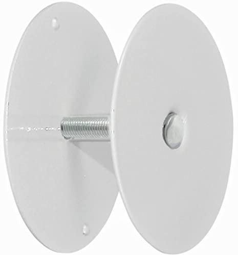 Vault Locks Door Knob Deadbolt Hole Cover Round Filler Plate 3-inch Diameter Maintains Door Security (White)