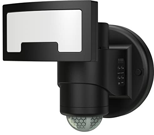 Security Light Outdoor Motion Sensor, PIR Sensor, 1700 Lumen LED Floodlight, IP65 Weatherproof, 210° Field of Vision Motorised Motion Sensor, 3 Zone Intruder Detection [Energy Class A]