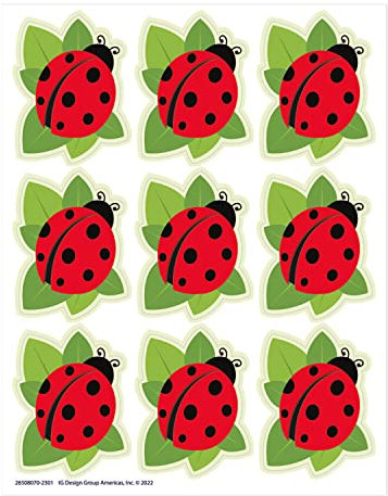 Ladybugs Giant Stickers, Pack of 36
