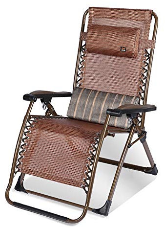 Patio Lounge Chairs Übergroßer Zero Gravity Chair XL Terrassenliegen Klappstuhl mit Getränkehalter und Verstellbarer Kopfstütze Zero Gravity Lounger Extra breite Chaiselongue für den Garten