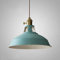 Mengjay Retro Pendelleuchte Industrielle Vintage Pendelleuchte Hängeleuchte Retro Lampenschirm Industrial E27 für Esszimmer Esstisch Flur Restaurant Wohnzimmer Hotel Café (Blau)
