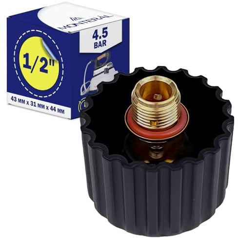Steam Cap for Polti Vaporetto or for Polti Vaporella - 1/2 Male Thread - Complete with Seal - Setting 4,5 Bar - Warranty 10 Years - MONTERAL
