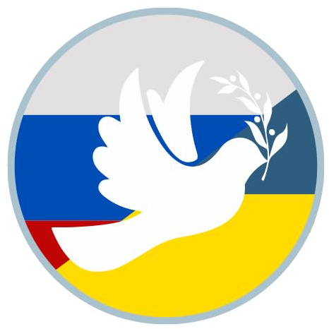 Sammys Shirt Store Russland Ukraine Friedenstaube Vinyl-Aufkleber Sticker für Auto wetterfest 10cm