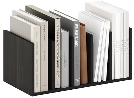 Furinno HERMITE Desk Organizers and Accessories with File Holder, Office Organization, Desk Top Book Shelf, for Office Supplies, Espresso