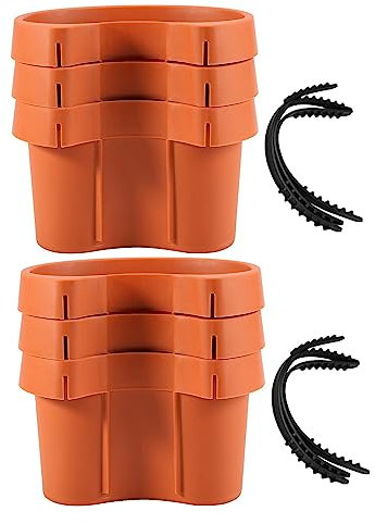 MSCHENZW 6 pièces/lot de gouttières uniques pour gouttière - Pour jardin - Pot de fleurs - Pot de drainage - Pot de fleurs - Baignoire - Évacuation - Jardins de plantes