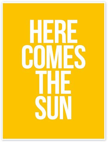 Posterlounge Here Comes the Sun Poster von Typobox 50 x 70 cm Gelb Wandbilder Wanddeko