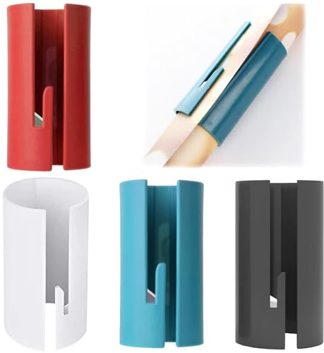 4 Pièces Découpeur de Papier d'Emballage, Coupe-Papier Cadeau, Massicot de Papier Emballage Cadeau, Découpeur de Papier Cadeau, Coupe-Papier cadeau Portable pour Rouleaux de Papier Cadeau de Noël (A)