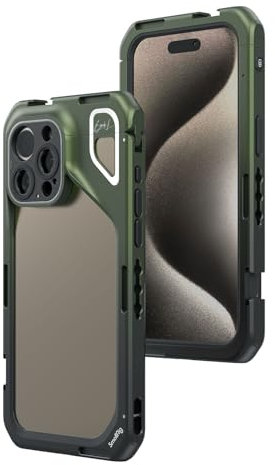 SMALLRIG x Brandon Li Mobiler Videokäfig für iPhone 15 Pro Max Co-Design Edition, Smartphone-Videokäfig aus Aluminiumlegierung für Videografie/YouTube/Live-Streaming/Vlog - 4473