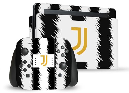Head Case Designs Licenza Ufficiale Juventus Football Club Home 2023/24 Kit Partita Vinile Sticker Gaming Pelle Adesivo Compatibile con Nintendo Switch Console & Dock & Joy-con Controller Bundle