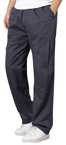 NNGOTD Walking Shorts Mens UK Mens Fleece Cargo Pants Open Bottom pj Bottoms for Men Trousers xs Painters Pants for Men Skinny Jeans Men Designer Light Blue Chinos Pants Men (Dark Gray, XXXL)