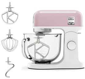 Kenwood kMix Editions KMX754APP, Standmixer mit 5L Glasschüssel, Metallgehäuse, 3-teiliges Patisserie-Set und Spritzschutz Inklusive, Variable Geschwindigkeit, Sicherheitssystem, 1000W, Pastellrosa