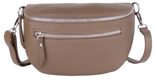 MIRROSI® Damen Bauchtasche Umhängetasche 27x14,5x8cm Damen, Made in Italy, aus Echtleder Tasche Echtes Leder, Brusttasche, Crossbody Bag aus echtem Leder