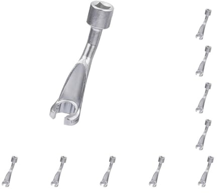 Adoorniequea 10 Set 1/2 Fuel Line Socket Nut Wrench Double Ended L Fuel Line Socket Wrench 17mm