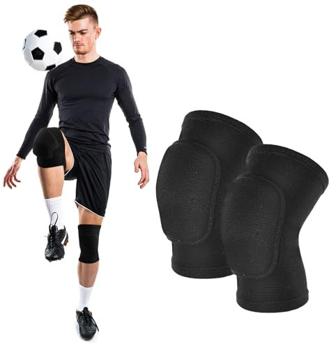 Volleyball Knee Pads Soft Breathable Knees Protective Knee Braces Knee Sleeve Anti-Collision Knee Support Band for Men Women Kids Football Dance Yoga Tennis Running Cycling Workout Climbing(L)