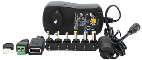 Universal Steckernetzteil, 3-12V DC, 1A, 12W mit 6 Steckern + USB & Terminal Adapter