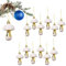 HERZONE 12pcs Weihnachtsbaumanhänger Fliegenpilze Pilze zum Aufhängen Pilz Glückspilz Anhänger Herbst Deko Weihnachtsbaumschmuck (Gold(Pilze))