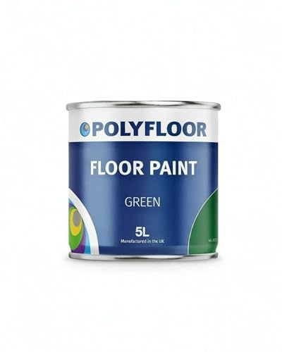 Polybond Polyfloor Hardwearing Polyurethane Floor Coating - Tough, Flexible Paint for Concrete & Wooden Floors - Chemical Resistant, Quick Dry 5 L Green