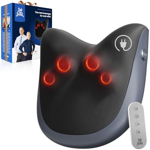 BOB AND BRAD Rückenmassagegerät mit Wärmefunktion, Elektrisches Nackenmassagegerät mit Fernbedienung, EZBack Prime Massagegerät für Nacken Schulter Lendenbereich, Entspannung für Zuhause Büro