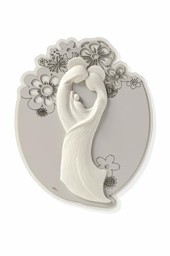 Generico Capezzale moderno stilizzato sacro in resina e legno grigio e bianco taglio laser AB083