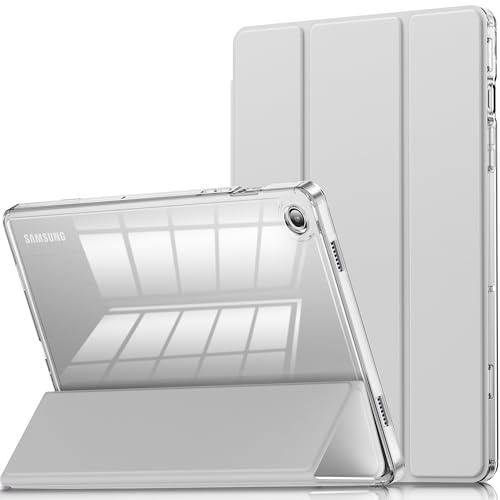 INFILAND Funda para Samsung Galaxy Tab A9+/ A9 Plus 11 Pulgadas 2023 SM-X210/ X216/ X218,Protectora Transparente y Delgada con Soporte,Activación/Reposo Automático (Plata)