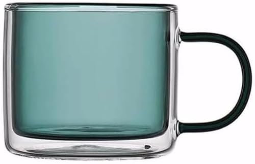 WZYYCV Bicchieri Tazze da caffè in Vetro da 250 ml Bicchieri da Cocktail Colorati in Vetro retrò con Tazza con Manico Bicchiere Birra