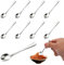 8 Stück Espressolöffel Mini,Tiny 7,5CM Kleine Löffel,Cute Edelstahl Mini Löffel,Scoop Löffel,Fun Little Scoops,für Gewürze Salz Honig Teelöffel Espressolöffel