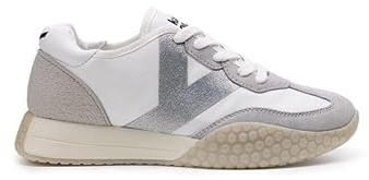 KEHNOO Unisex Luminor Sneaker, White Silver, 41 EU