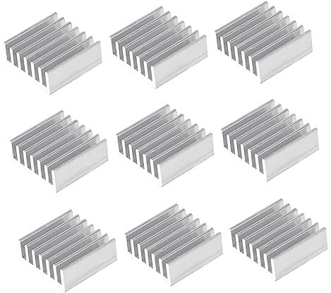 CIYODO Pcs Aluminum Heat Sink with Adhesive Tape Durable Ic Chip Cooler Radiator for Power Devices Heat Dissipation for LED and Electronics