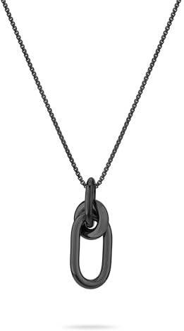 LIEBESKIND Berlin Damen Halskette LJ-1787-N-45 aus Edelstahl in IP Schwarz