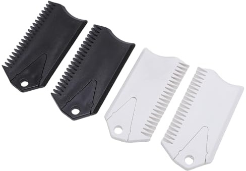 Fafeims Surf Wachs Comb PVC Surfboard Comb and Scraper Tragbares Wartungstool für Surfer 4 Black 4 Weiß