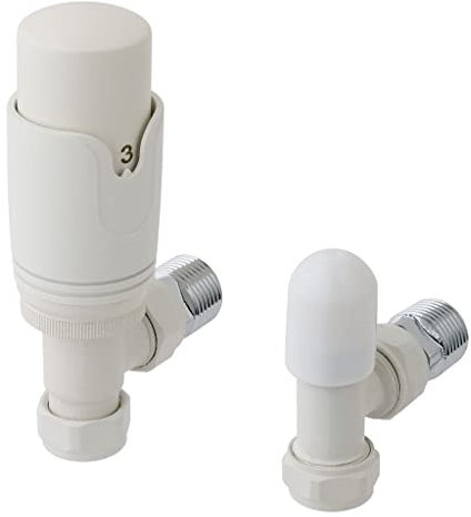Eastbrook 15mm Angled TRV and Lockshield Valve