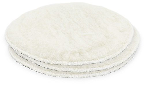 BITUXX® 150mm Polierpad Wollpad Polierfell Wollpuffer für Autopoliermaschinen (3X)