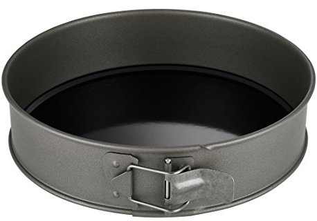 GSD Springform 28cm beschichtet mit glattem Boden emailliert, Emaille, Schwarz, 28 x 28 x 4.8 cm