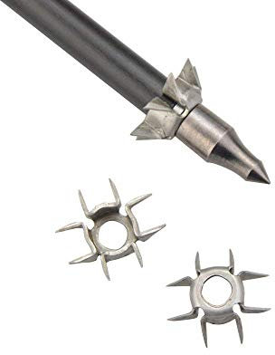 SHARROW 24 Stück 8 Pfote Pfeilspitzen Judo Broadhead Jagdspitzen 25 Grain für Carbonpfeile Bogensport Bogenschießen (12 Stück)