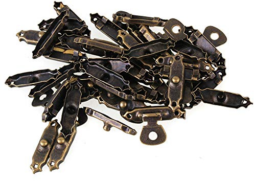Yibuy 20 Mini Jewelry Box Truhe Schnallen Toggle Haspe Eisen Latch Fang Schließe Bronzy