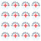 Acclaim Jumbo 6 cm England White Black Red Lawn Bowls Identification Stickers Markers 4 Full Sets Of 4 Self Adhesive