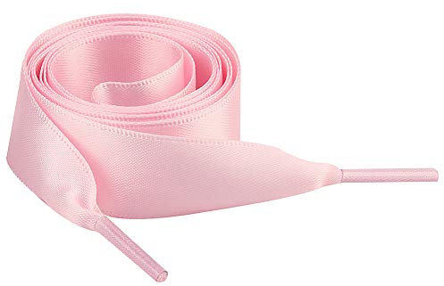 Jamron Plano Seda Satín Cinta Cordones de los Zapatos 2CM Ancho para Zapatillas Bailarinas Pumps P13 Rosa 140 CM
