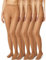 FM London Lot de 5 paires de collants pour femme Tights Femme, Nu, M