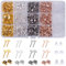 BQTQ 2600 Pièces Boucle d'oreille Clous en Acier Inoxydable Flat Pad avec Dos de Boucle d'oreille en Acier Inoxydable et Plastique pour Fabrication de Boucles d'oreilles, 4 Couleurs