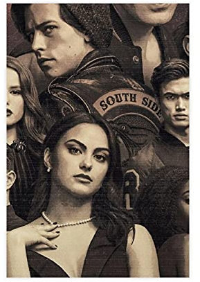 Riverdale Staffel 3 Leinwand-Poster, Wandkunst, Deko, Bild, Gemälde für Wohnzimmer, Schlafzimmer, Dekoration, 60 x 90 cm, ohne Rahmen