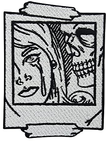 Finally Home Pop Art Totenkopf Patch zum Aufbügeln | Kamera Patches, Totenschädel Bügelbild, Skelett Flicken, Aufnäher