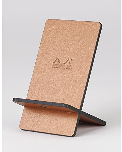 Rhodia 194403C - Handyständer Rhodiarama, elegant aus italienischem Kunstleder, 13x8x8,5 cm, Orange, 1 Stück