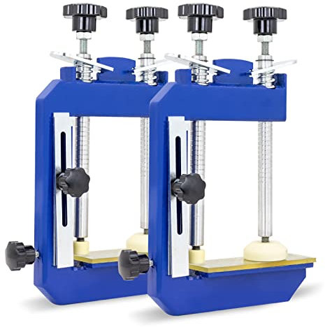 SDRTOP 2pcs 45 Degree Stone Mitre Clamp for Granite Marble Benchtop Angle Clamps System Countertop Seam Splicing Fixture Slab Install Tool(Blue)
