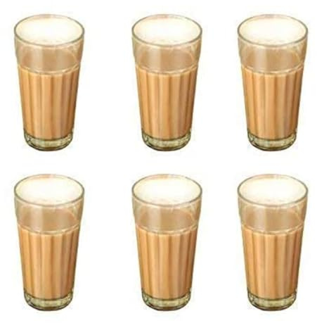 Awadh Vintage Chai Glas Teeglas Desi Teeglas Traditionelles Teeglas 6 teilig Klar Vintage Teeservice 120ml