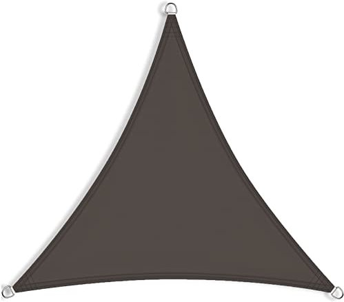 Dreieck Rechtwinklig Sonnenschutz Plane 3.5x3.5x3.5m Sonnenschutz Sunsegel(HDPE) UV-Schutz Sunprotect Professional Sonnensegel mit Sonnensegel Befestigung für Terrasse, Balkon, Camping, Dunkelgrau