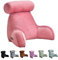 Soft Bed Rest Reading Pillow With Neck/Arm Support, Shredded Memory Foam Bed Rest Pillow Back Lumbar Support Cushion For Reading Watching TV Gaming (Color : Pink)