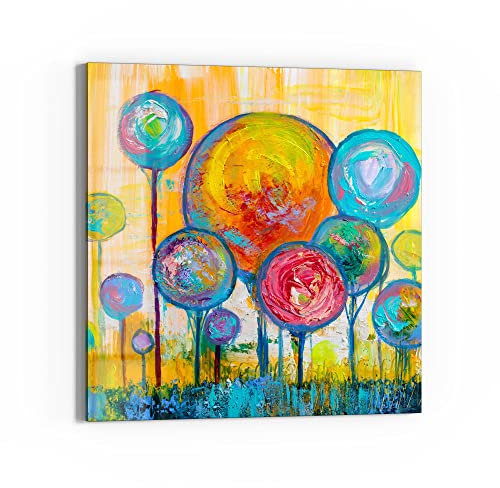 DEQORI Glasbild Acrylglas | Motiv Baumkronen nach Kandinsky | quadratisch einteilig 50x50 cm | schöne Dekoration | Wandbild für Wohnzimmer, Schlafzimmer, Flur & Küche | moderne Wanddeko