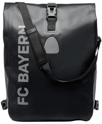 FC Bayern München Fahrradtasche | Gepäckträgertasche | 18l | Schwarz | Fußball